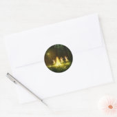 Magisch bos | Elf en Fairies | Fantastische Natuur Ronde Sticker (Envelop)