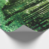 Magisch bos groen mysterie cadeaupapier (Hoek)