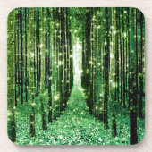 Magisch bos groen mysterie drankjes onderzetter (Voorkant)