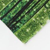 Magisch bos groen mysterie fleece deken (Hoek)