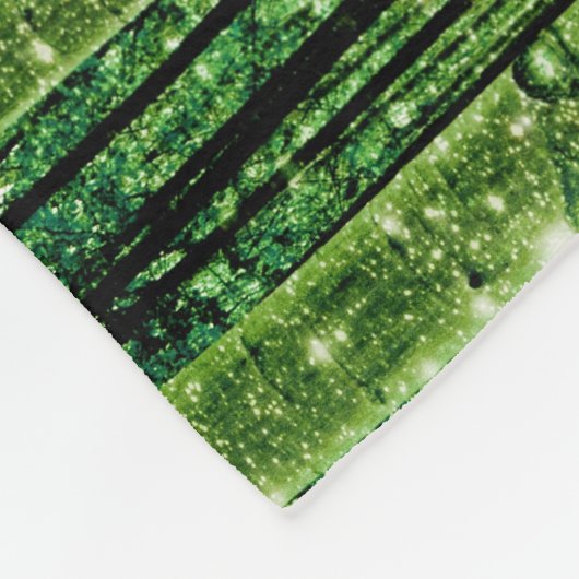 Magisch bos groen mysterie fleece deken (Hoek)