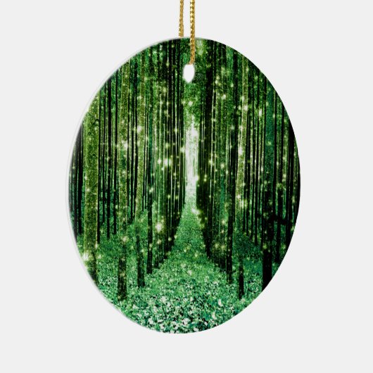 Magisch bos groen mysterie keramisch ornament (Rechts)