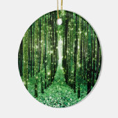 Magisch bos groen mysterie keramisch ornament (Links)
