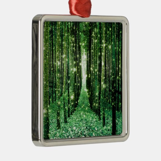 Magisch bos groen mysterie metalen ornament (Rechts)