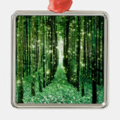 Magisch bos groen mysterie metalen ornament (Voorkant)