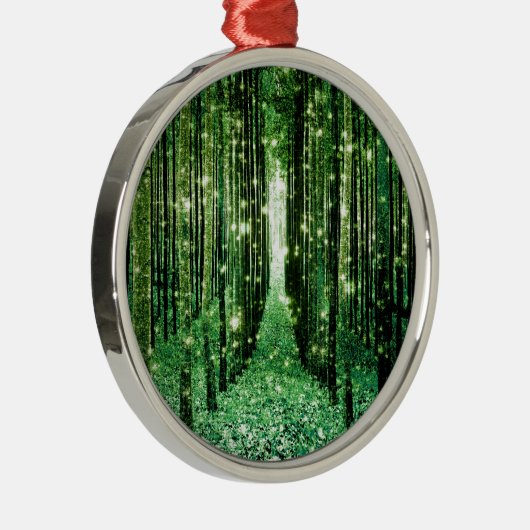 Magisch bos groen mysterie metalen ornament (Rechts)