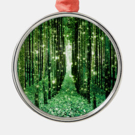 Magisch bos groen mysterie metalen ornament