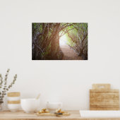 Magisch bos in de ochtend poster (Keuken)