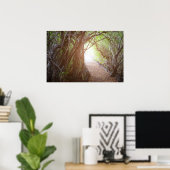 Magisch bos in de ochtend poster (Thuiskantoor)