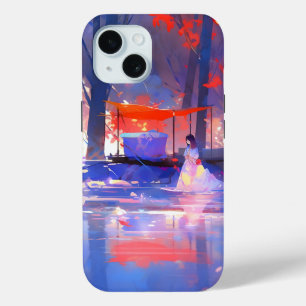 Magisch Bos Kleurrijke Anime iPhone 15 Case