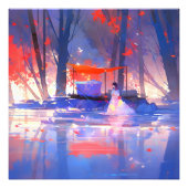 Magisch Bos Kleurrijke Anime Foto Afdruk (Voorkant)