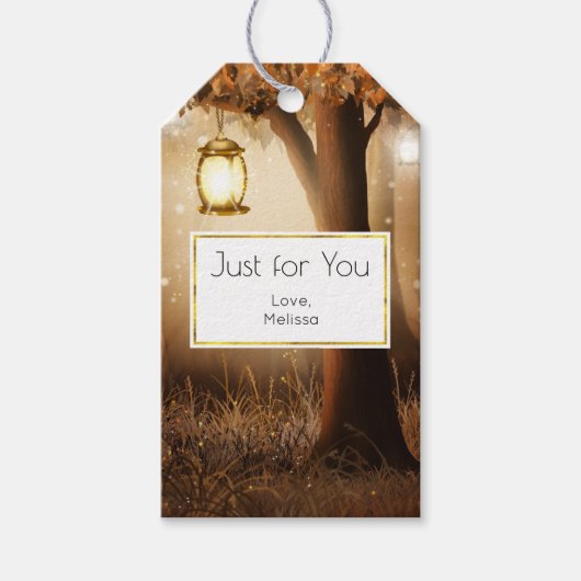 Magisch Bos met Fairy Lights Alleen voor u Cadeaulabel (Voorkant)