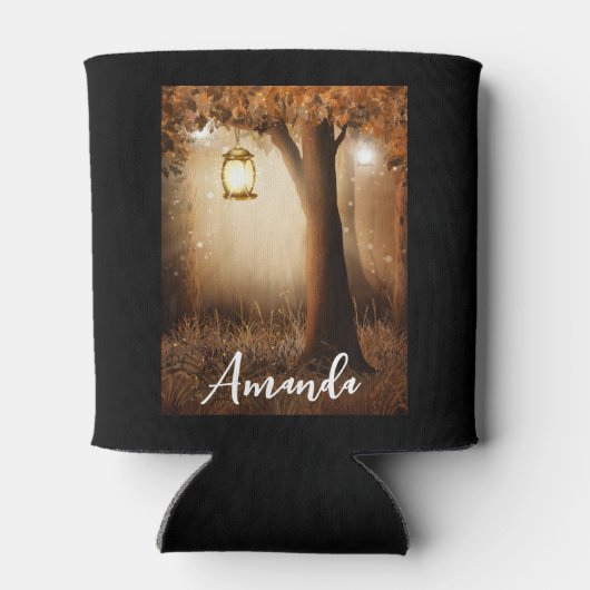 Magisch bos met Fairy Lights Blikjeskoeler (Achterkant)