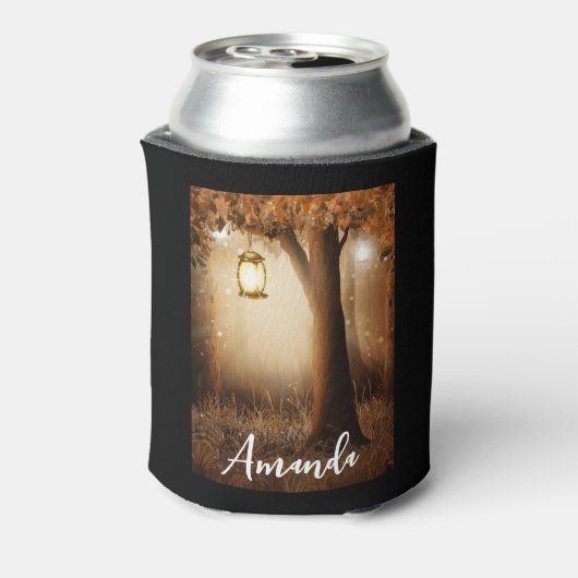 Magisch bos met Fairy Lights Blikjeskoeler (Blikje Achterkant)