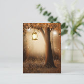 Magisch bos met Fairy Lights Briefkaart (Staand voorkant)