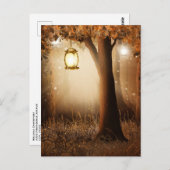 Magisch bos met Fairy Lights Briefkaart (Voorkant / Achterkant)