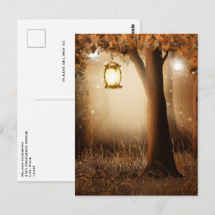 Magisch bos met Fairy Lights Briefkaart