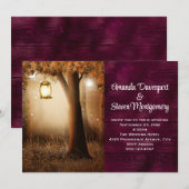 Magisch Bos met Fairy Lights Bruiloft Kaart (Voorkant / Achterkant)