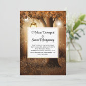 Magisch Bos met Fairy Lights Bruiloft Kaart (Staand voorkant)