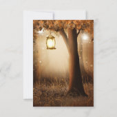 Magisch Bos met Fairy Lights Bruiloft RSVP Kaartje (Achterkant)