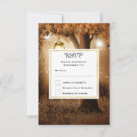 Magisch Bos met Fairy Lights Bruiloft RSVP