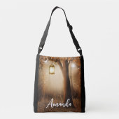 Magisch bos met Fairy Lights Crossbody Tas (Achterkant)
