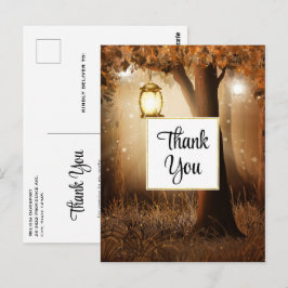 Magisch bos met Fairy Lights Dank u Briefkaart