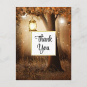 Magisch bos met Fairy Lights Dank u Briefkaart (Voorkant)