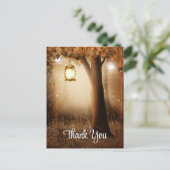 Magisch bos met Fairy Lights Dank u Briefkaart (Staand voorkant)