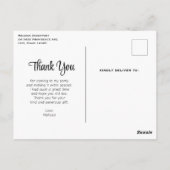 Magisch bos met Fairy Lights Dank u Briefkaart (Achterkant)