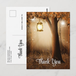 Magisch bos met Fairy Lights Dank u Briefkaart
