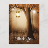 Magisch bos met Fairy Lights Dank u Briefkaart (Voorkant)