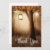 Magisch bos met Fairy Lights Dank u kaart (Voorkant / Achterkant)