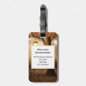 Magisch bos met Fairy Lights Monogram Bagagelabel (Achterkant verticaal)