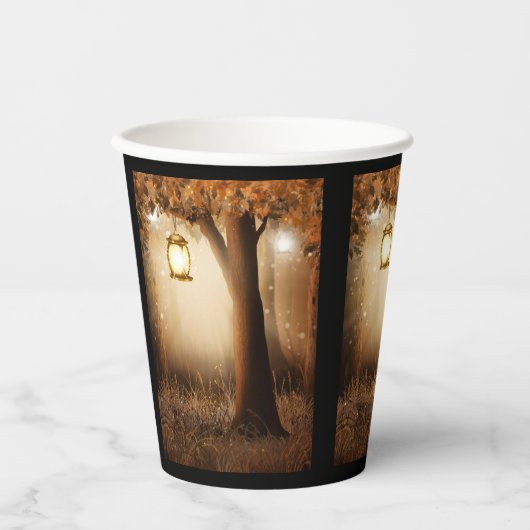 Magisch bos met Fairy Lights Papieren Bekers (Voorkant)