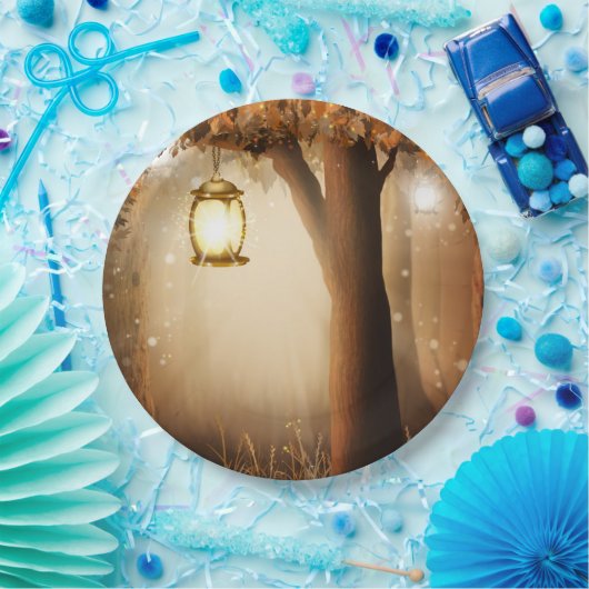 Magisch bos met Fairy Lights Papieren Bordje (Feest)