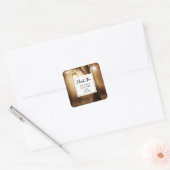 Magisch Bos met Fairy Lights Party Dank u Vierkante Sticker (Envelop)