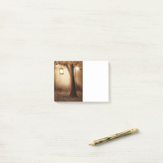 Magisch bos met Fairy Lights Post-it® Notes (Op bureau)