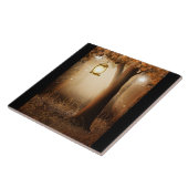 Magisch bos met Fairy Lights Tegeltje (Zijkant)