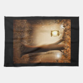 Magisch bos met Fairy Lights Theedoek (Horizontaal)