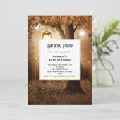 Magisch bos met Fairy Lights Verjaardag Kaart (Staand voorkant)