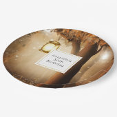 Magisch bos met Fairy Lights Verjaardag Papieren Bordje (Gekanteld)