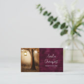 Magisch bos met Fairy Lights Visitekaartje (Staand voorkant)