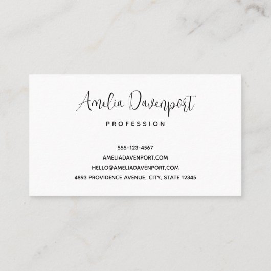 Magisch bos met Fairy Lights Visitekaartje (Achterkant)