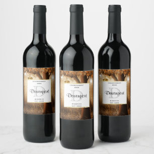 Magisch bos met Fairy Lights Wijn Maken Wijn Etiket