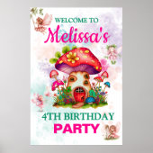 Magisch Bos Mushroom House met Fairy Poster (Voorkant)