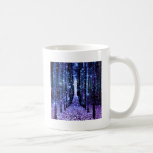Magisch bos pad paars blauw koffiemok