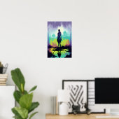 Magisch Bos Psychedelische Poster 2 (Thuiskantoor)