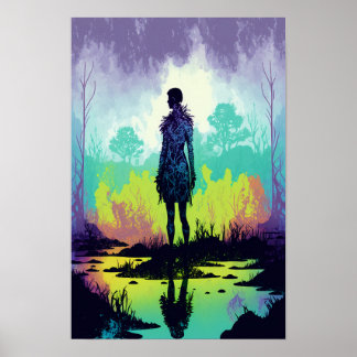 Magisch Bos Psychedelische Poster 2