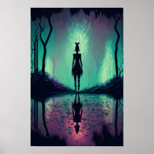 Magisch Bos Psychedelische Poster 3